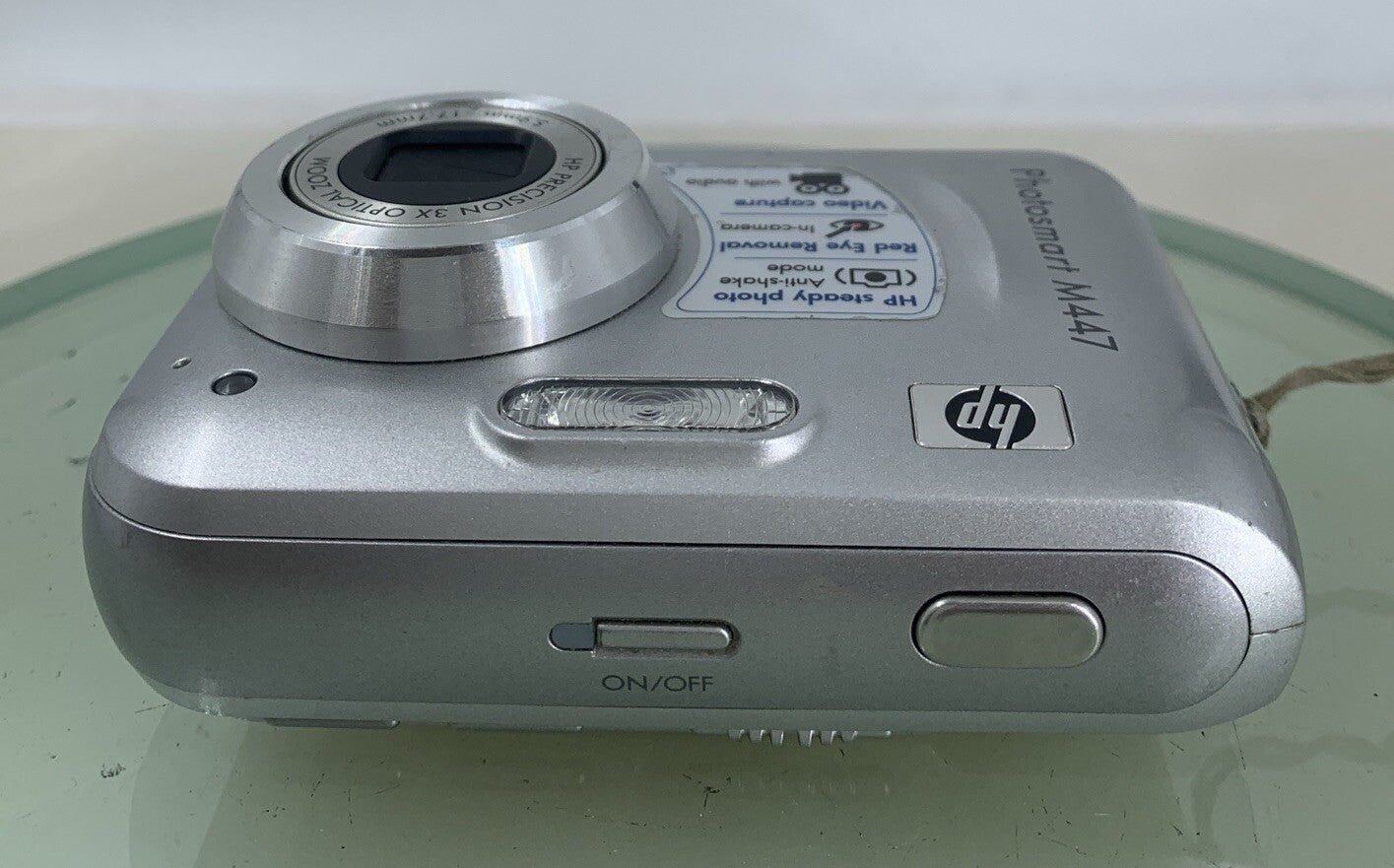 HP Photosmart M447 5.0MP Compact Digital Camera NO CARD SILVER TESTED - 2317