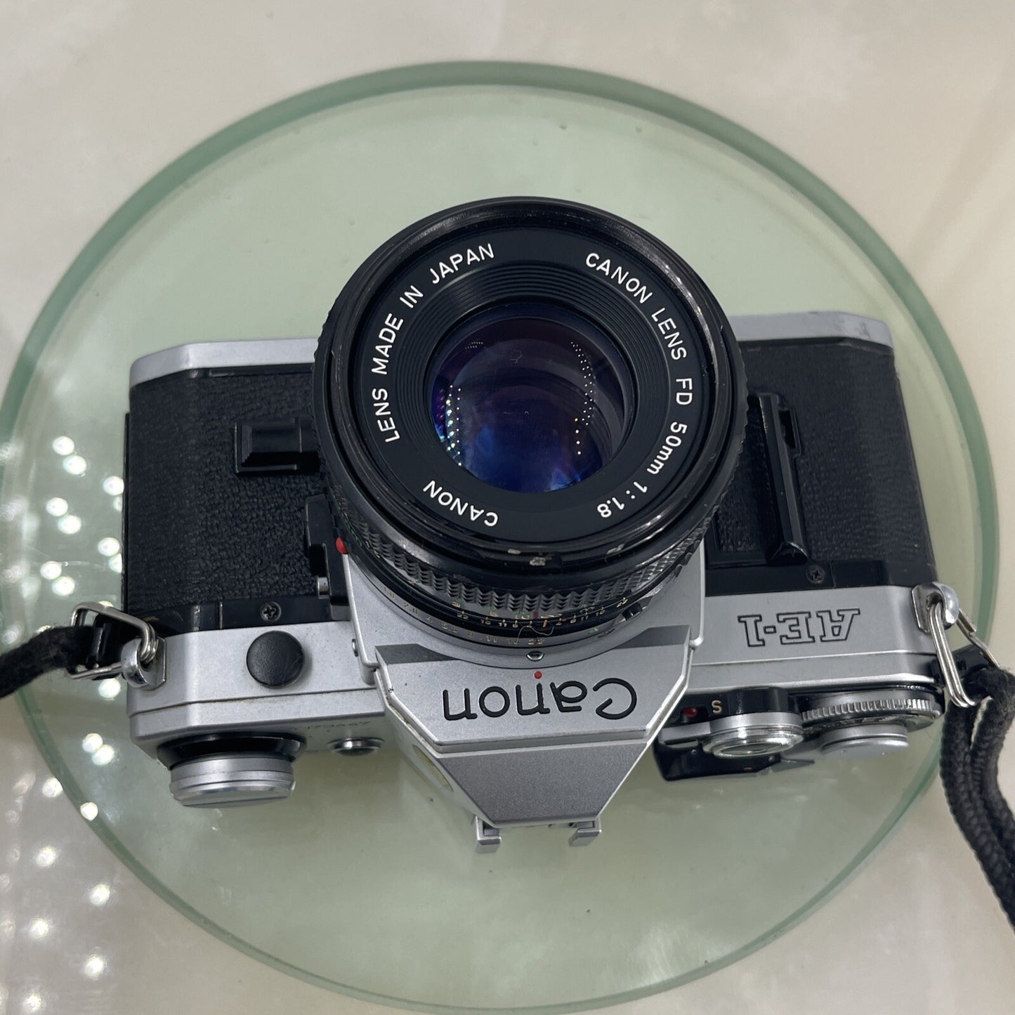 Canon AE-1 35mm SLR Film Manual Camera + Canon 50mm F/1.8 FD Lens Like A-1 #6227