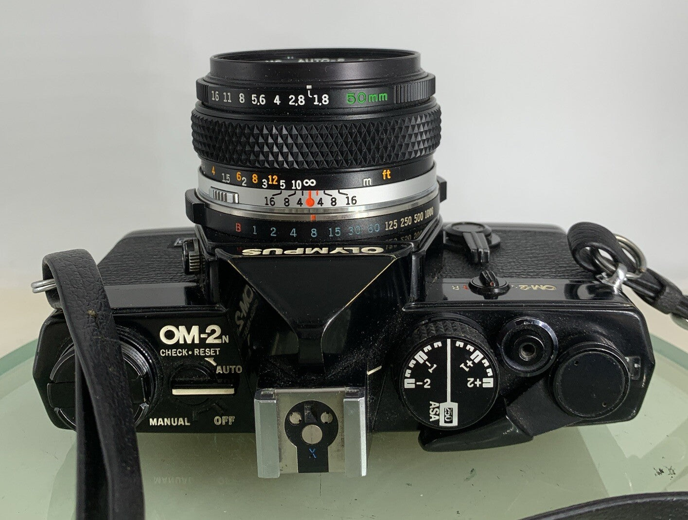 Olympus OM-2n Black - 35mm SLR Film Camera + 50mm f/1.8 Lens-Tested & Working 727