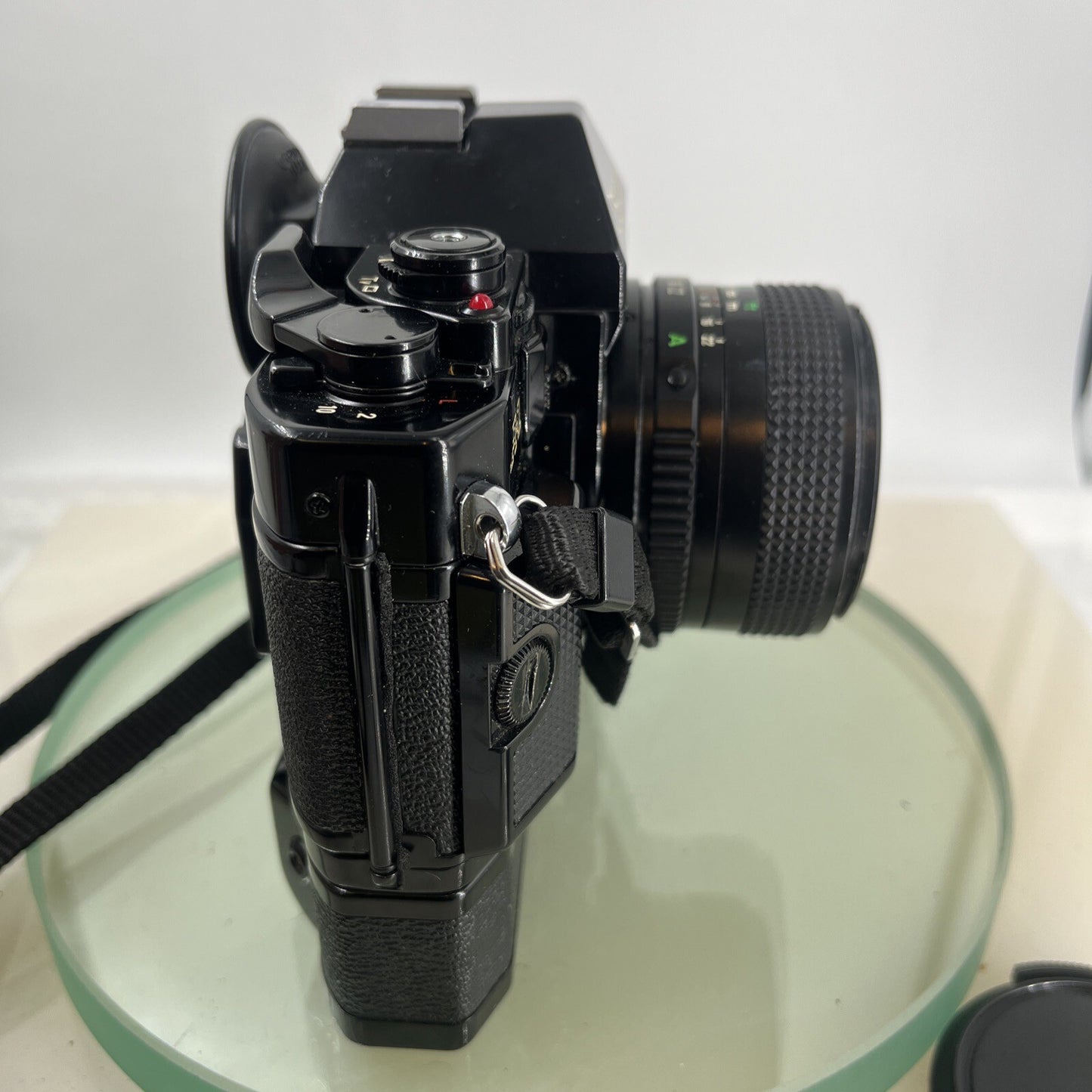 Canon A-1 35mm SLR Camera Body+ FD 50mm f/2.8 + POWER WINDER FULLY WORKING #8775