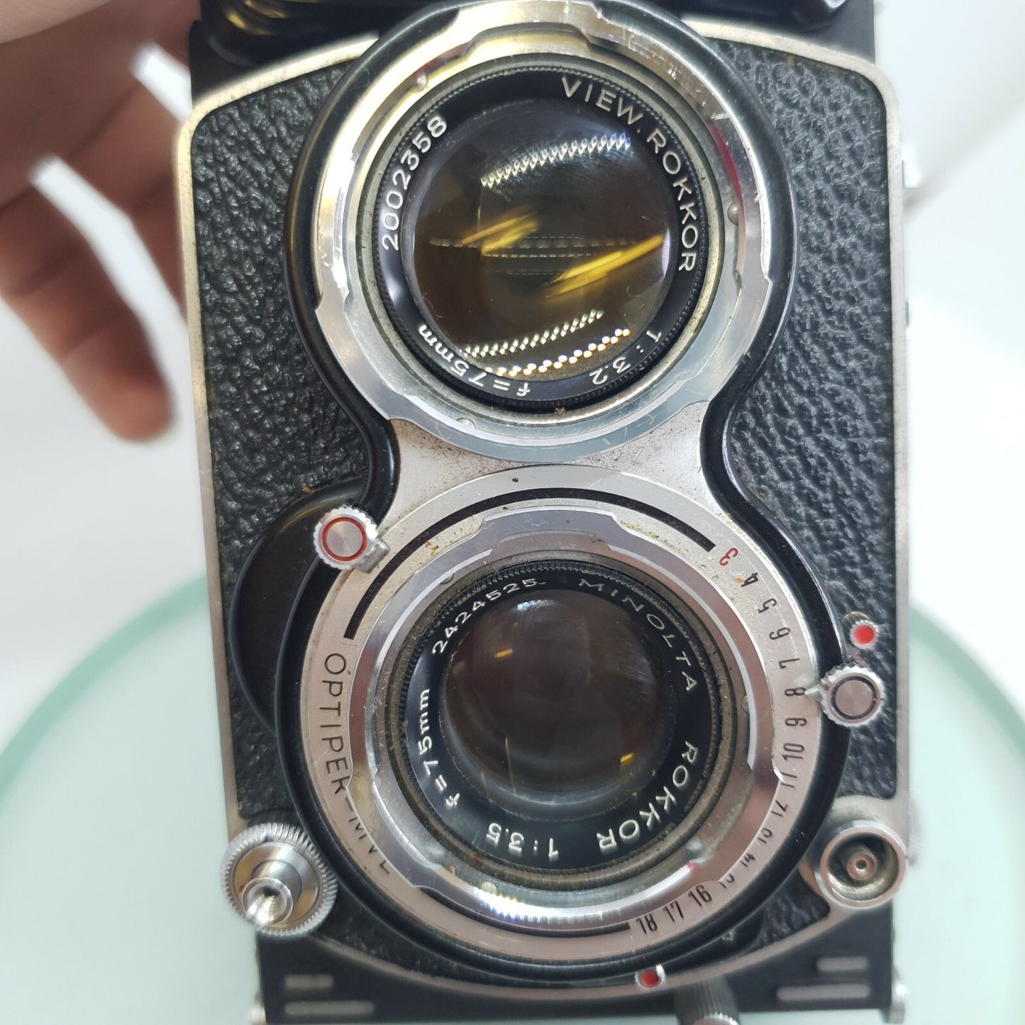 MINOLTA AUTOCORD RA TLR CAMERA, Serial no. 270595,Minolta Rokkor 75mm f/3.5 lens7