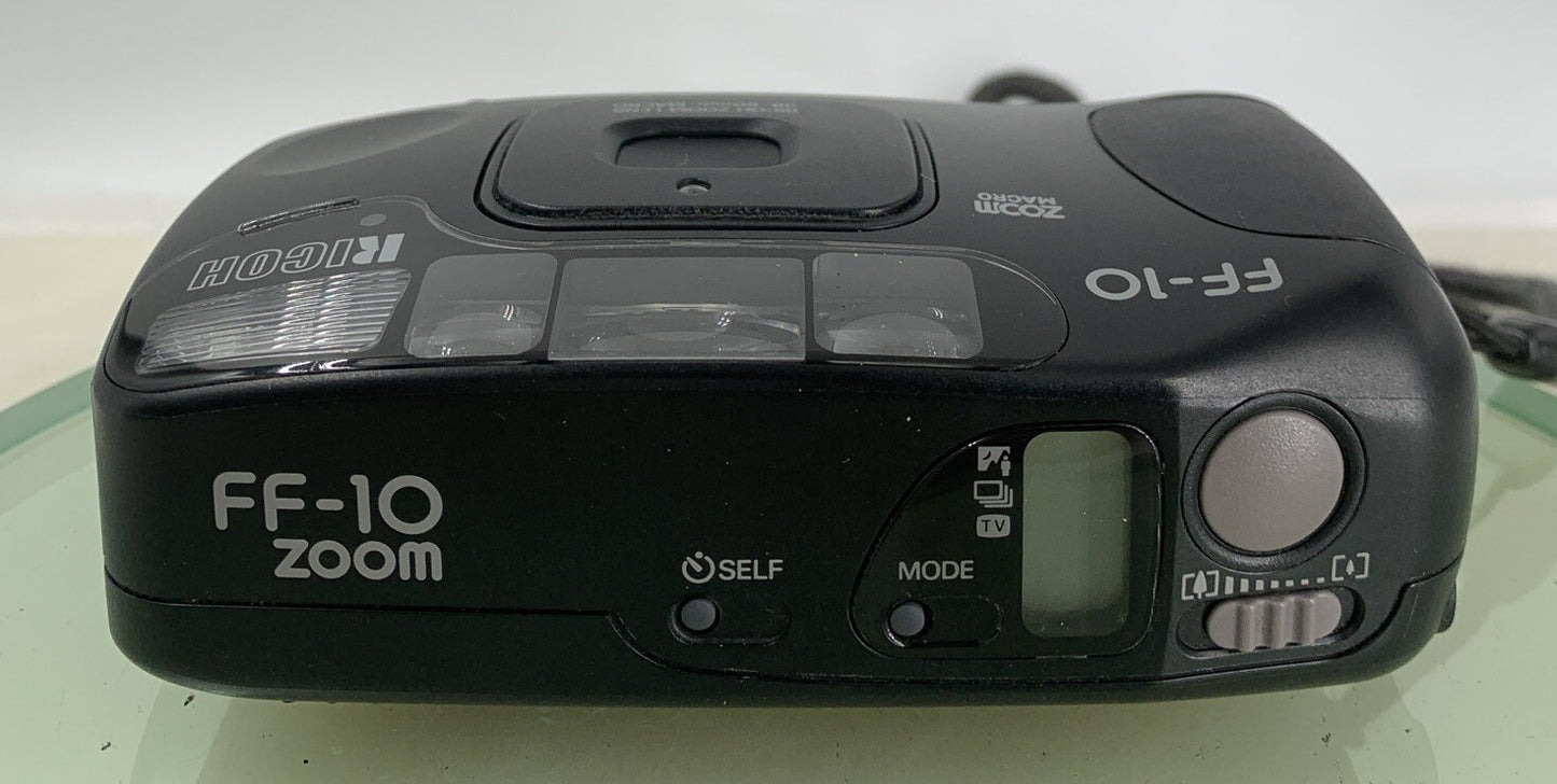 Ricoh FF-10 Zoom POINT AND SHOOT 35mm FILM CAMERA + COVER TESTED - 1427