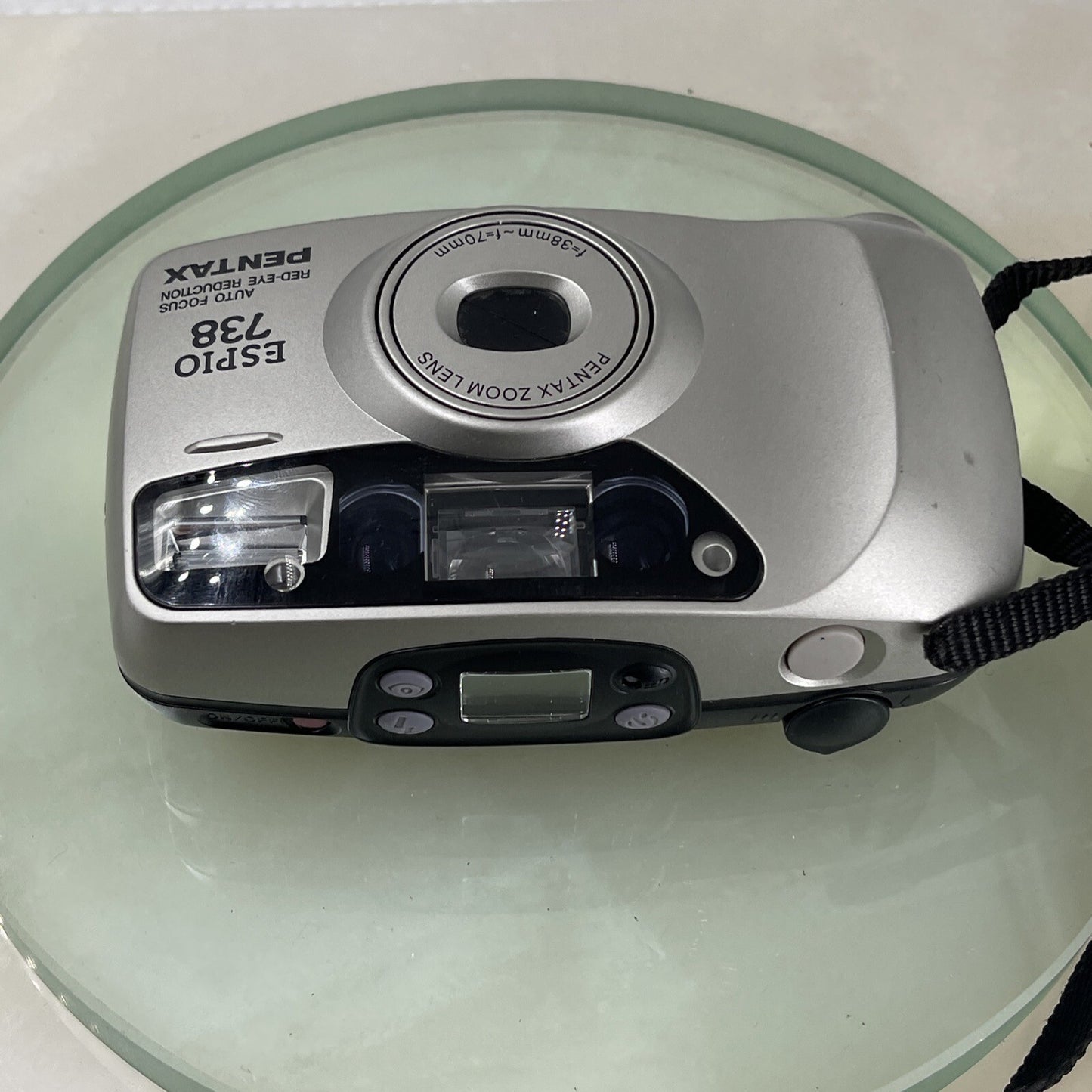 Pentax Espio 738 38-70mm Zoom Lens Auto Focus Red Eye Reduction Tested Cased7896