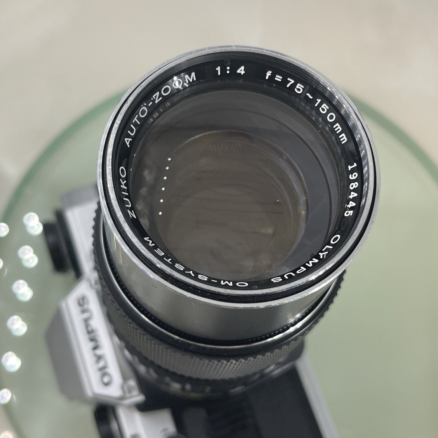 Olympus OM10 35mm SLR Film Camera +Zuiko 75-150mm f4 Silver Nose Lens TESTED#6279