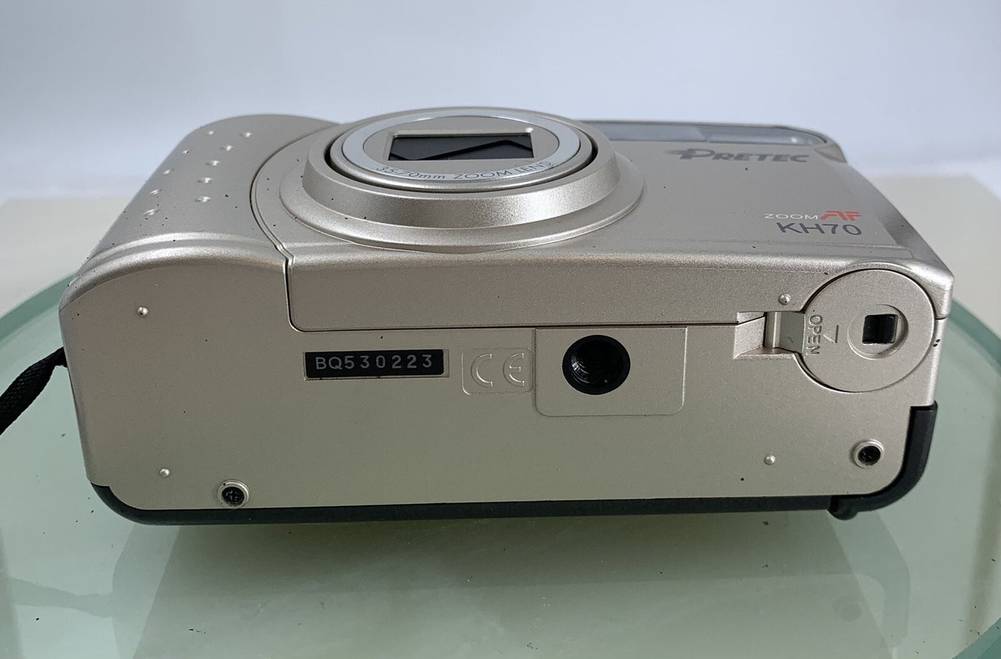 PRETEC KH70 ZOOM AF POINT AND SHOOT FILM CAMERA SILVER WITH COVER TESTED - 8338