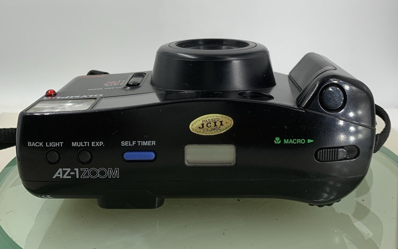 OLYMPUS AZ-1 ZOOM 35mm FILM POINT AND SHOOT CAMERA WITH COVER TESTED - 3427