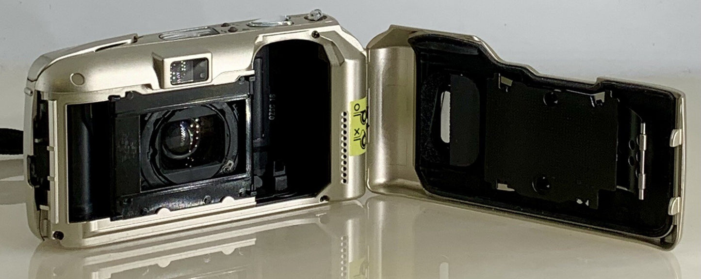 Olympus mju ii Zoom 80 35mm Ultra Compact Camera Beige All Weather Working #828