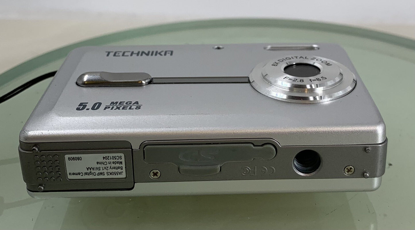 Technika JA550KS 5.0MP Compact Digital Camera SILVER + WIRE TESTED - 9747