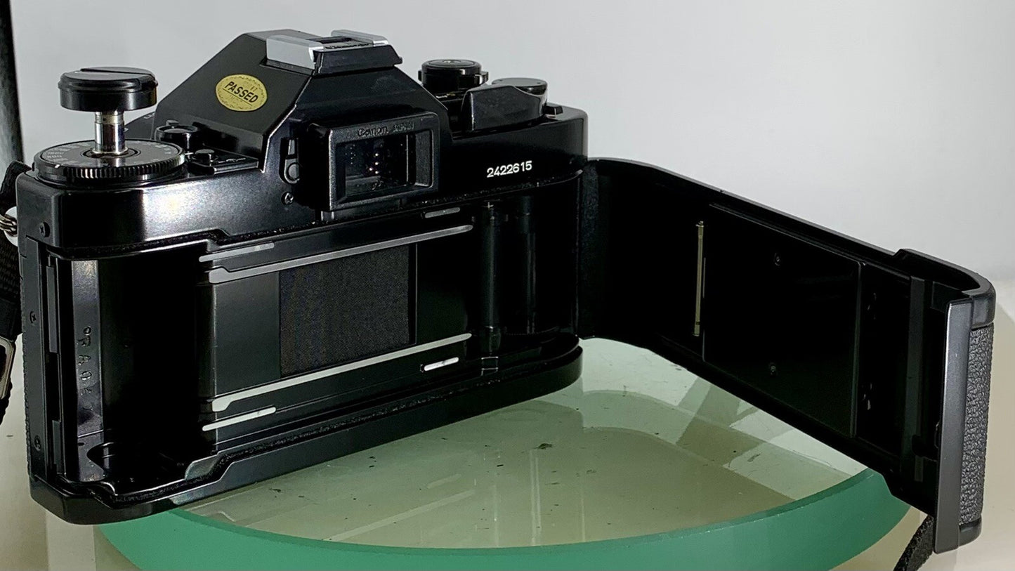 MINT Canon A-1 35mm SLR Camera Body+ FD 50mm f/1.8 + POWER WINDER + LARGE BUNDLE10