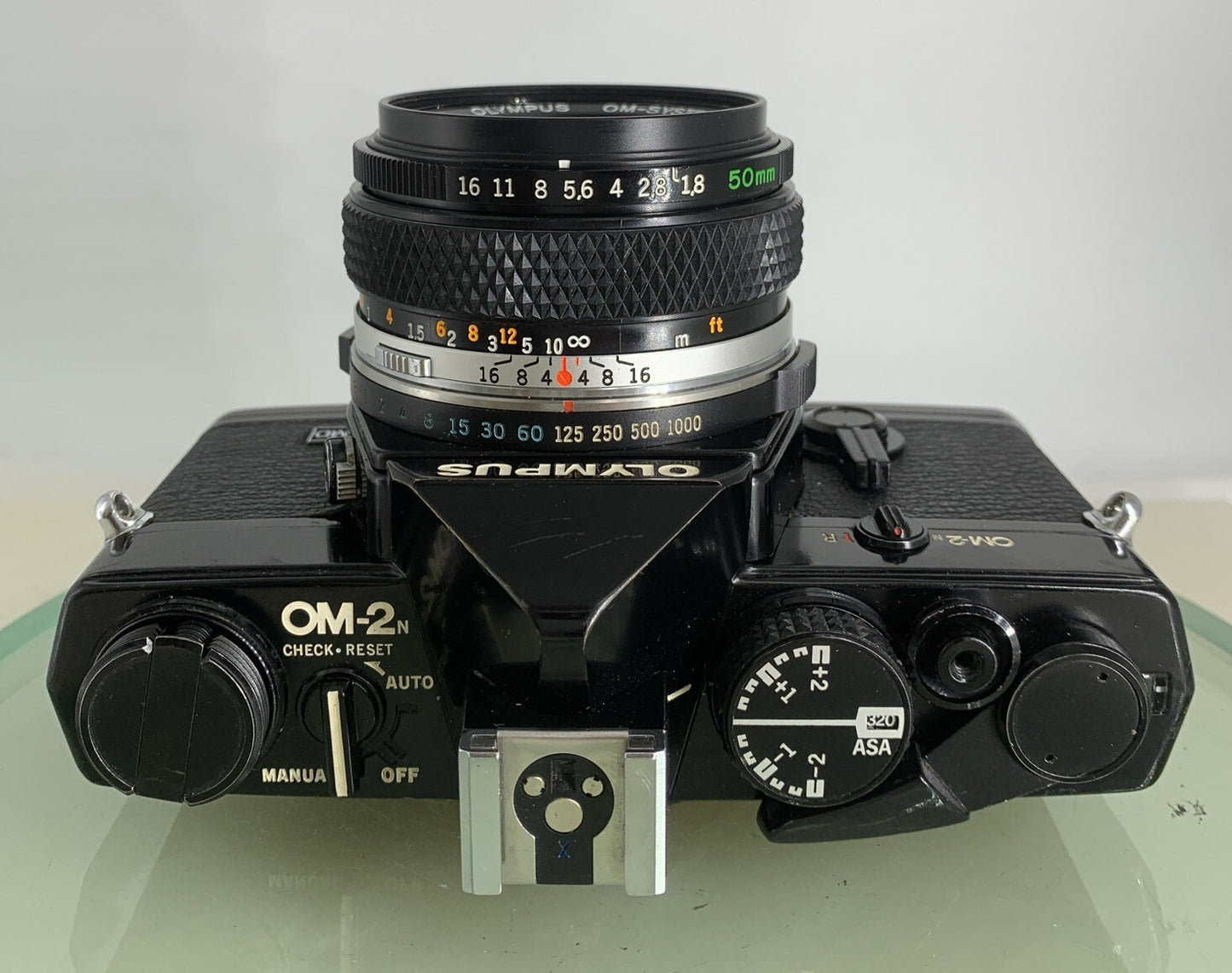 Olympus OM-2n Black - 35mm SLR Film Camera + 50mm f/1.8 Lens-Tested & Working1497