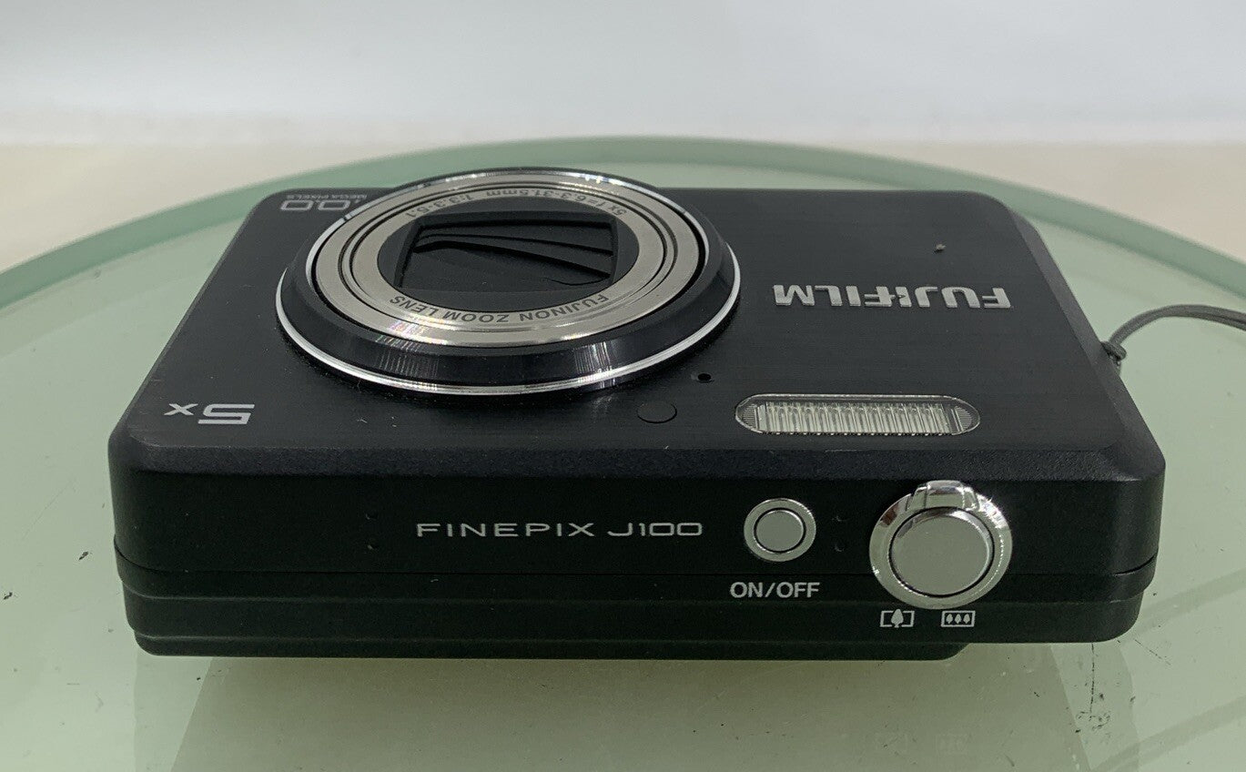 Fujifilm DIGITAL CAMERA FinePix J100 10.0MP BLACK+CHARGER+COVER TESTED - 3537