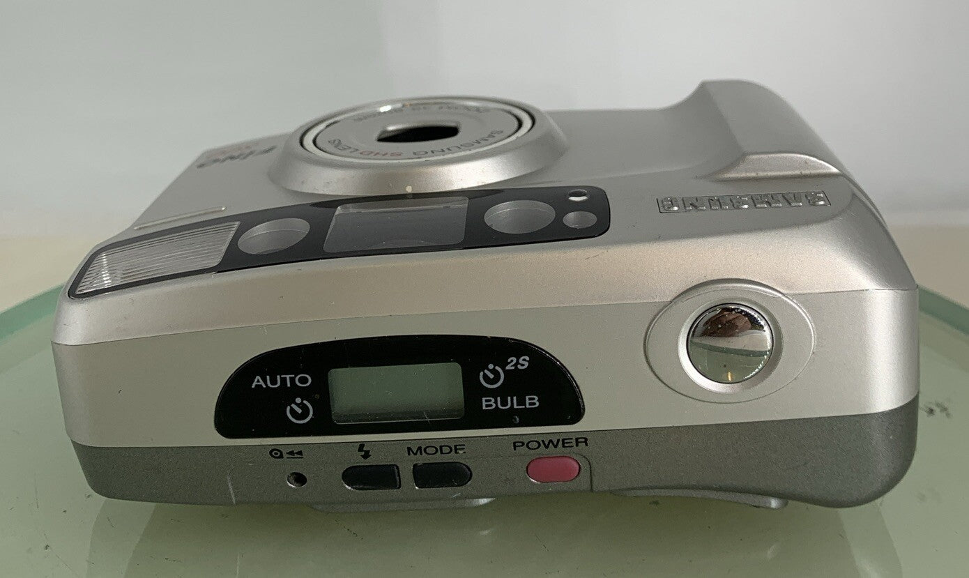 SAMSUNG FINO 800 35MM FILM CAMERA 38-80MM LENS SILVER CLEAN TESTED - 7658