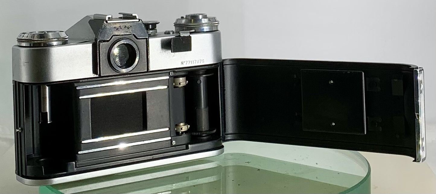 Very Rare ZENIT E POINT AND SHOOT FILM CAMERA+HELIOS-44M LENS+SILVER+TESTED - 809