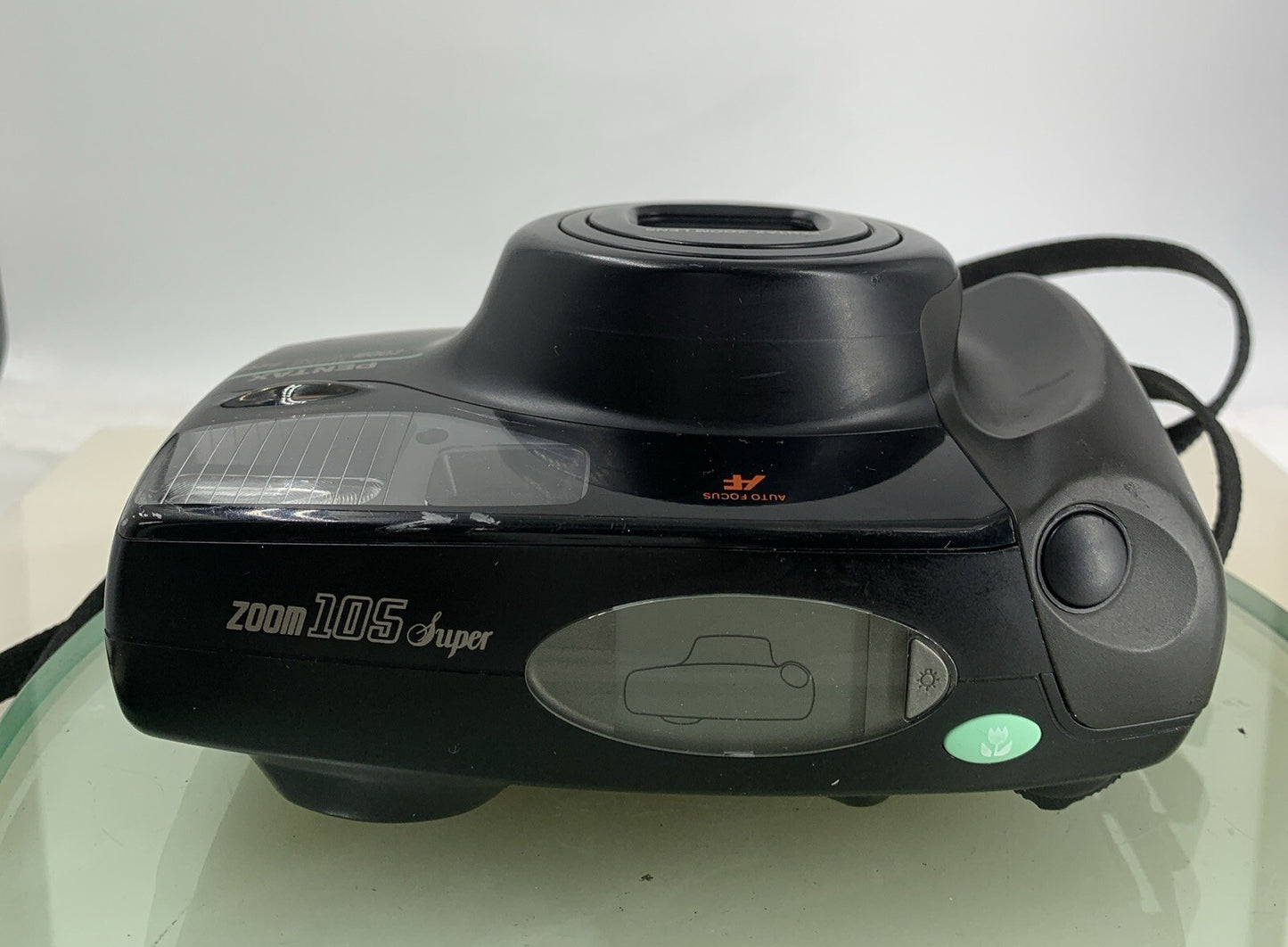 Pentax Zoom 105 SUPER BLACK POINT AND SHOOT FILM CAMERA TESTED - 7327