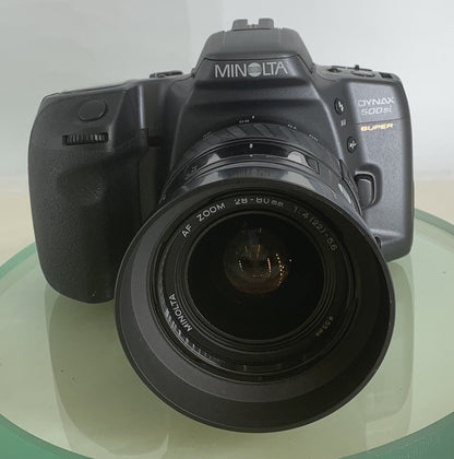 Minolta Dynax 500si Super 35mm SLR camera With AF 28-80mm Lens + Tested - 2211