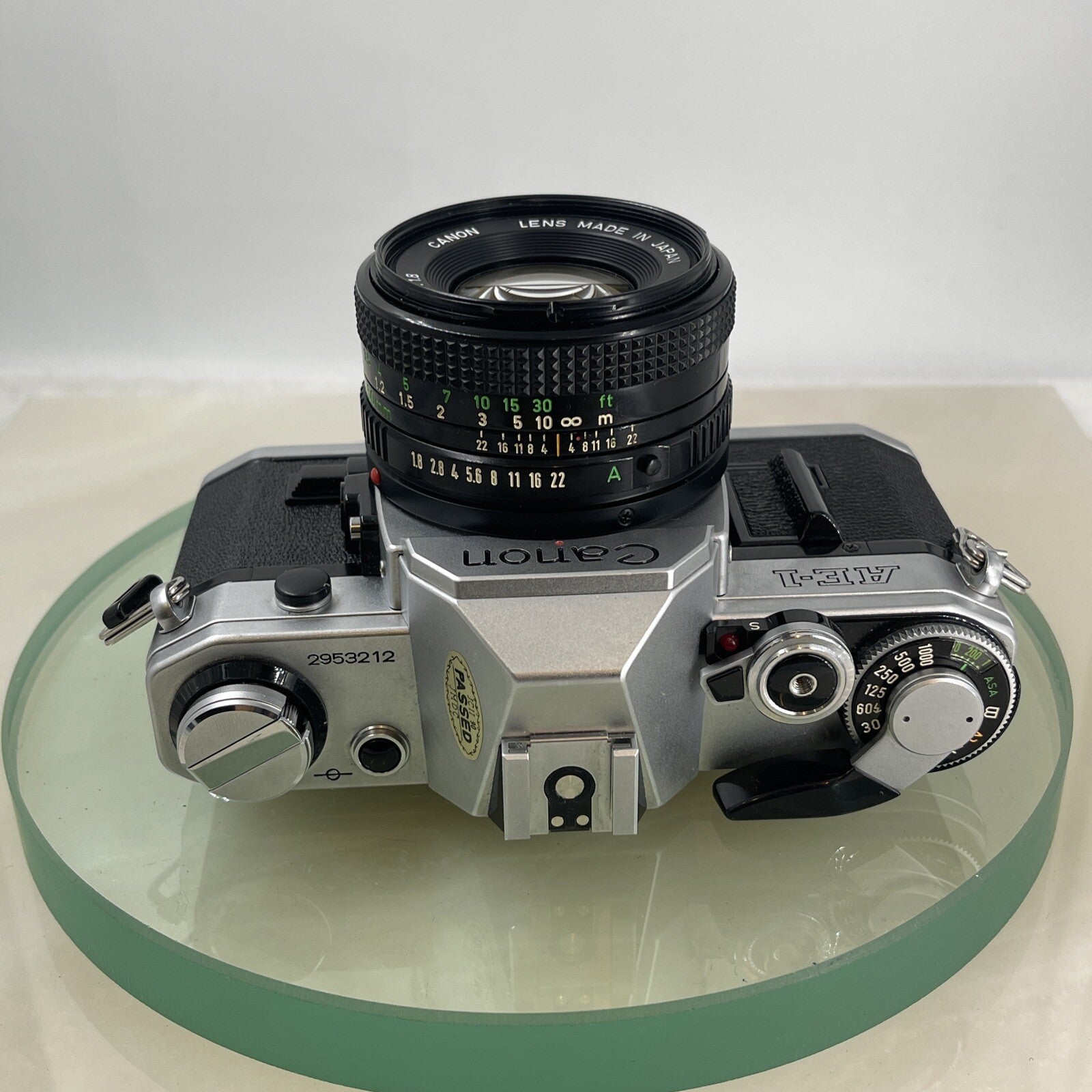 Canon AE-1  35mm SLR Film Manual Camera + Canon 50mm F/1.8 FD Lens Like A-1 #7436