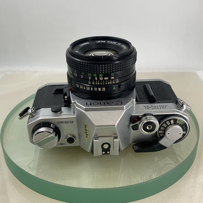 Canon AE-1  35mm SLR Film Manual Camera + Canon 50mm F/1.8 FD Lens Like A-1 #7436