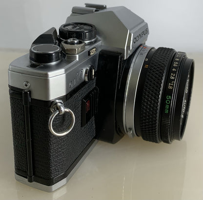 {SERVICED} Olympus OM10 35mm Film SLR Manual Camera + Olympus 50mm f/1:1.8 #1332