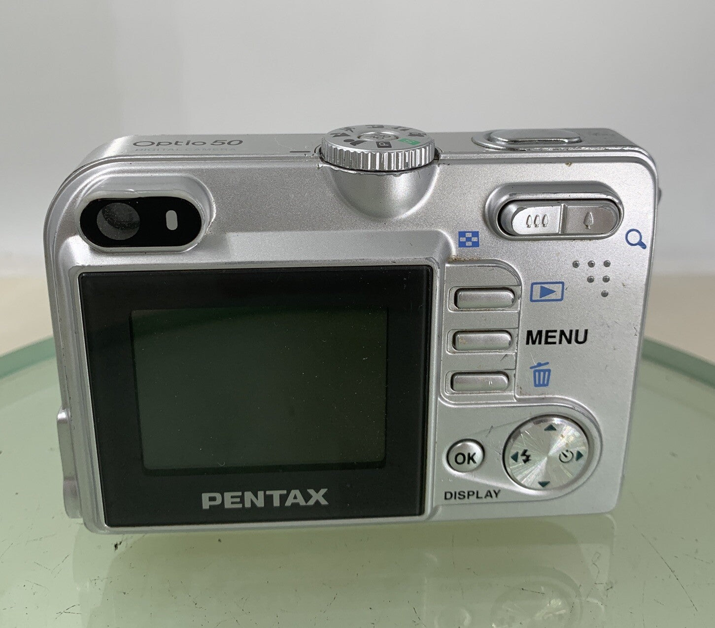 Pentax Optio 50L 5.0MP Digital Camera - Silver NO CHARGER NO CARD TESTED - 315