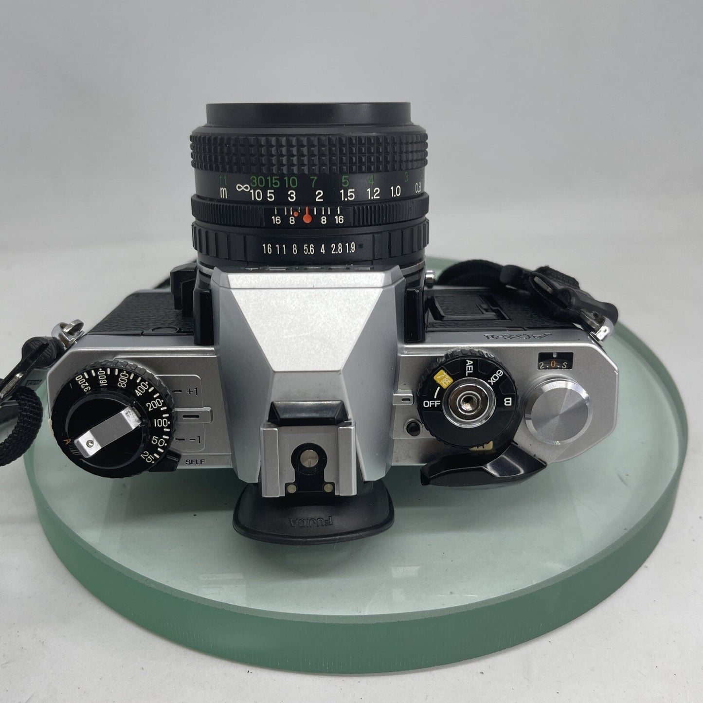 FUJICA AX-1 SLR CAMERA 35MM FILM CAMERA WITH 50MM X-FUJINON 1:1.9 +CASE  2404