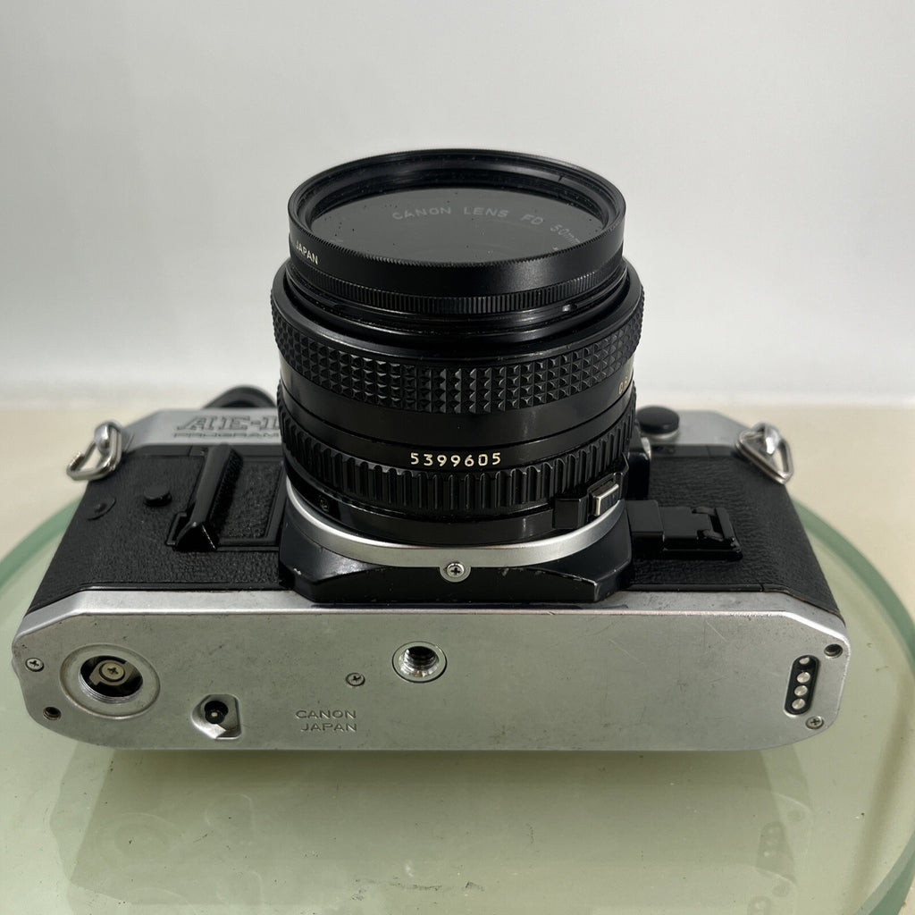 Canon AE-1 Program 35mm SLR Film Manual Camera + Canon 50mm F/1.8 FD Lens +# 8813