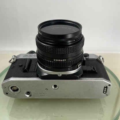 Canon AE-1 Program 35mm SLR Film Manual Camera + Canon 50mm F/1.8 FD Lens +# 8813