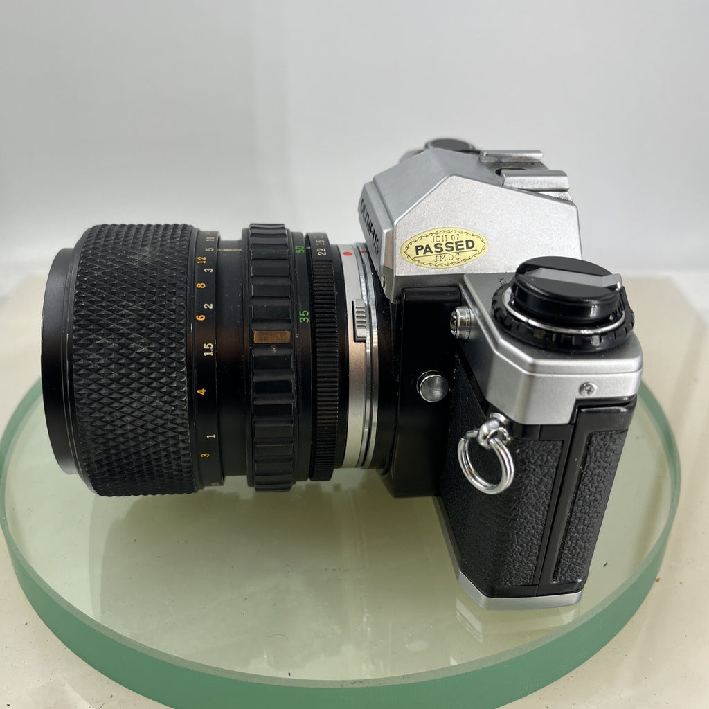 Olympus OM10 35mm SLR Film Camera +Zuiko 35-70mm f4 Lens TESTED / WORKING #9093