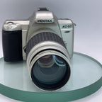 *EXC* Pentax MZ-60SLR Camera+SMC Pentax-FAJ 75-300mm f/4.5-5.8 Lens# 7401
