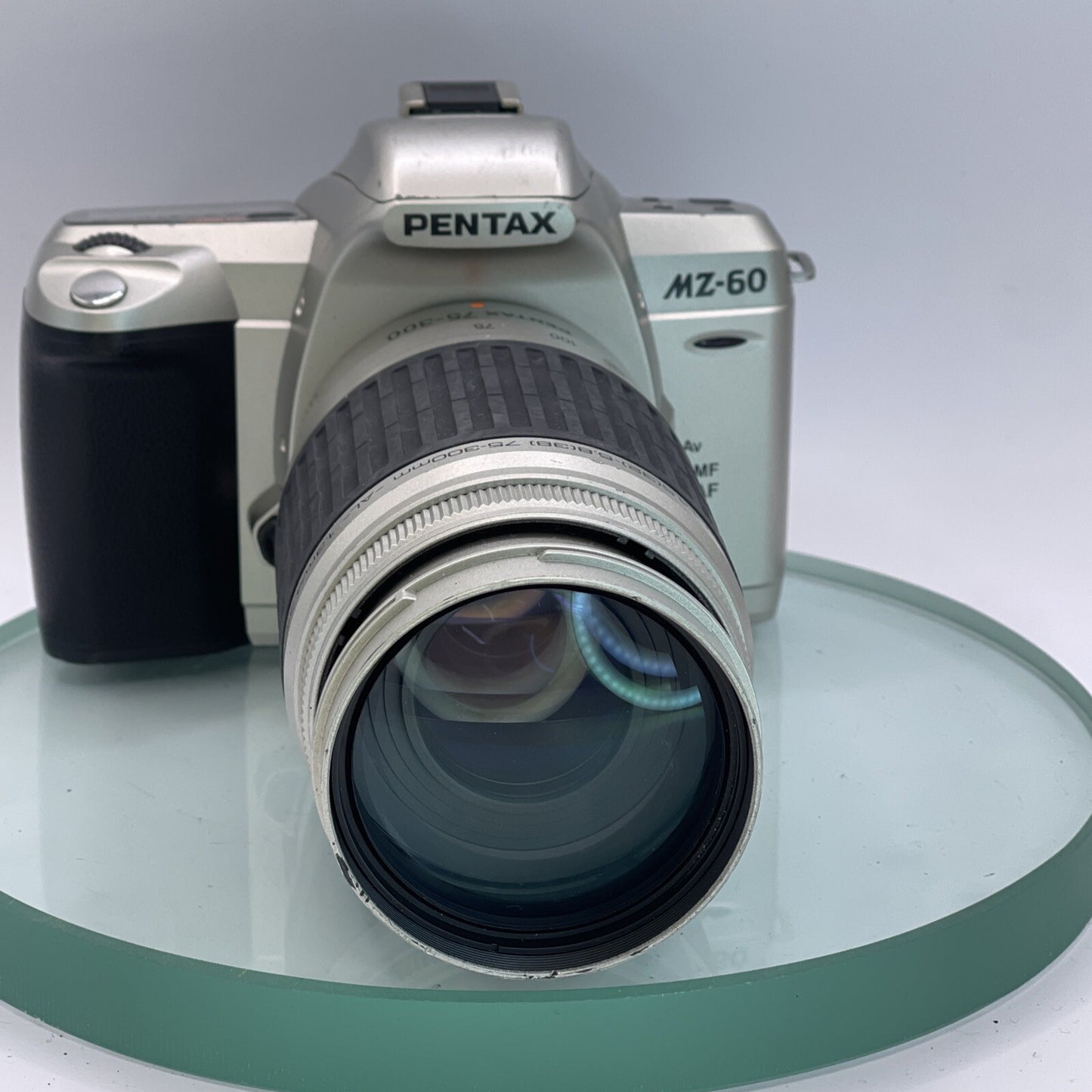*EXC* Pentax MZ-60SLR Camera+SMC Pentax-FAJ 75-300mm f/4.5-5.8 Lens# 7401