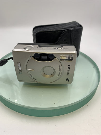 Vintage Canon IXUS M-1 APS Camera 23mm wide angle Panorama zoom Lens TESTED #4792