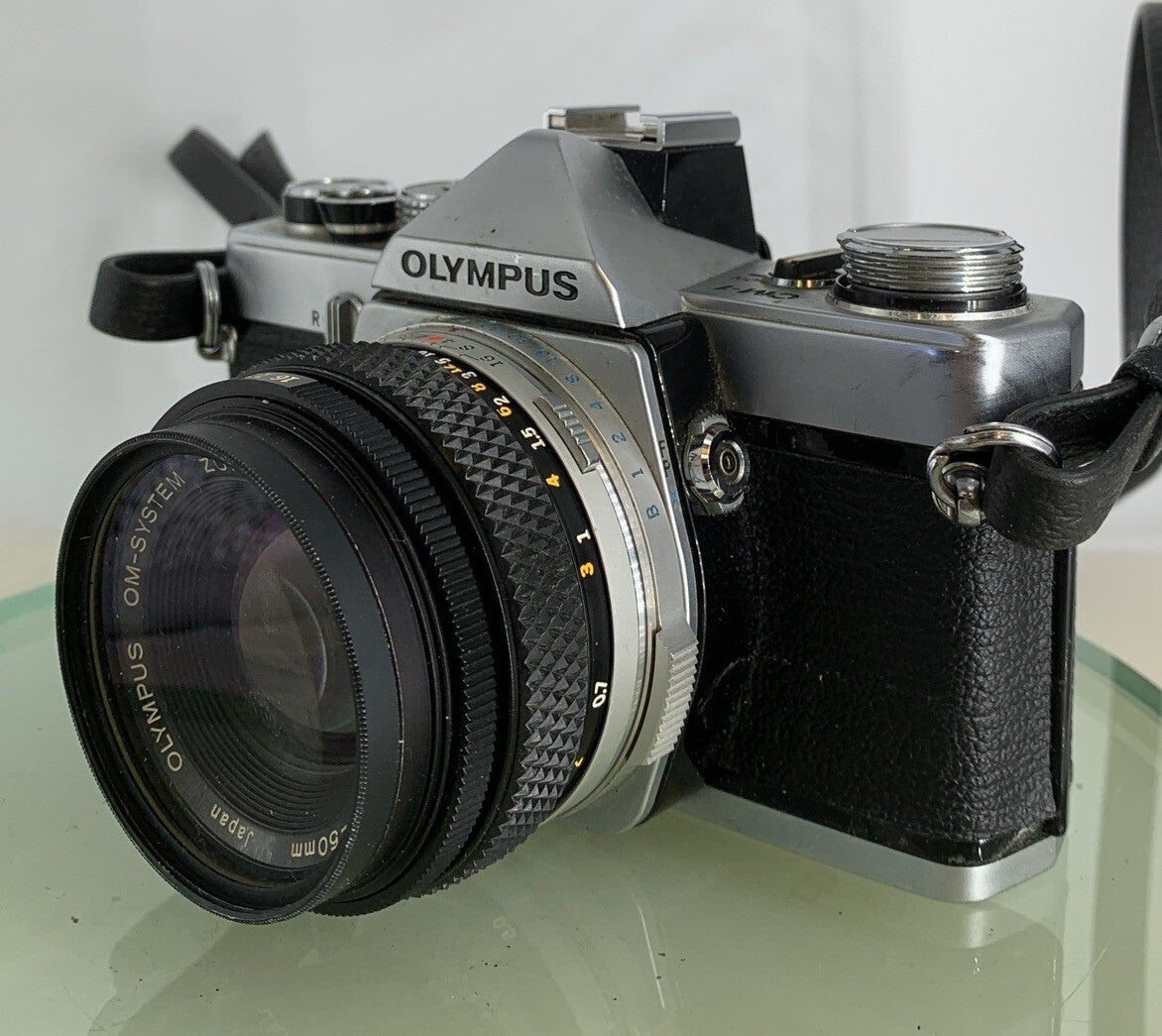 Olympus OM-1 MD 35mm SLR Film Camera &  Olympus ZUIKO  50mm f1.8 Lens- TESTED1382