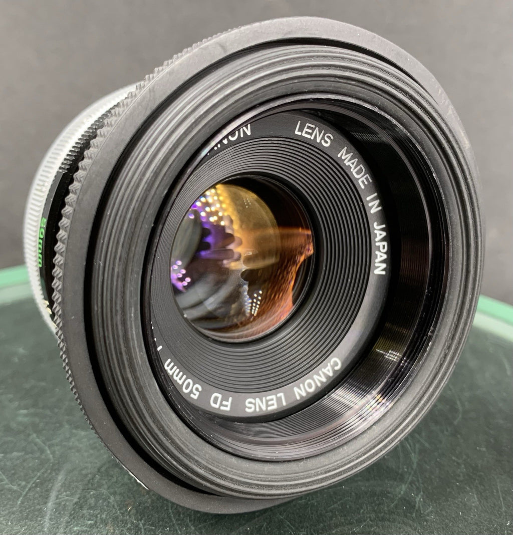 {SERVICED} Canon FD 50mm 1:1.8 S.C. Lens Mint & Clean0