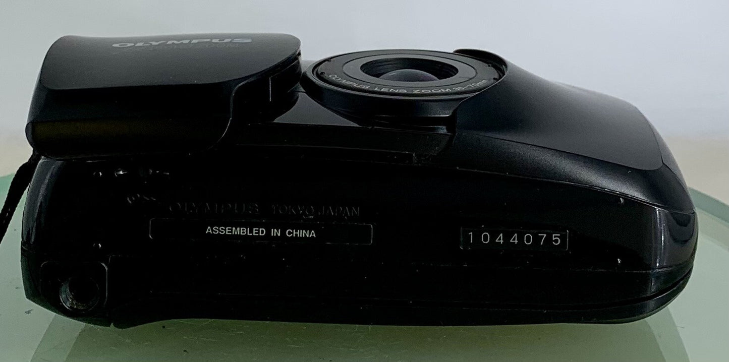 Olympus µ mju Zoom 35mm ALL WEATHER FILM CAMERA BLACK - TESTED - 3437