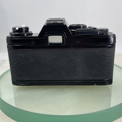 SERVICED OLYMPUS OM-10 BLACK + OLYMPUS OM 28MM F2.8 LENS 35MM SLR CAMERA #9175