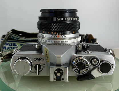 Olympus OM-1N MD 35mm Film SLR Manual Camera with Olympus 50/1.8 Zuiko Lens #1788