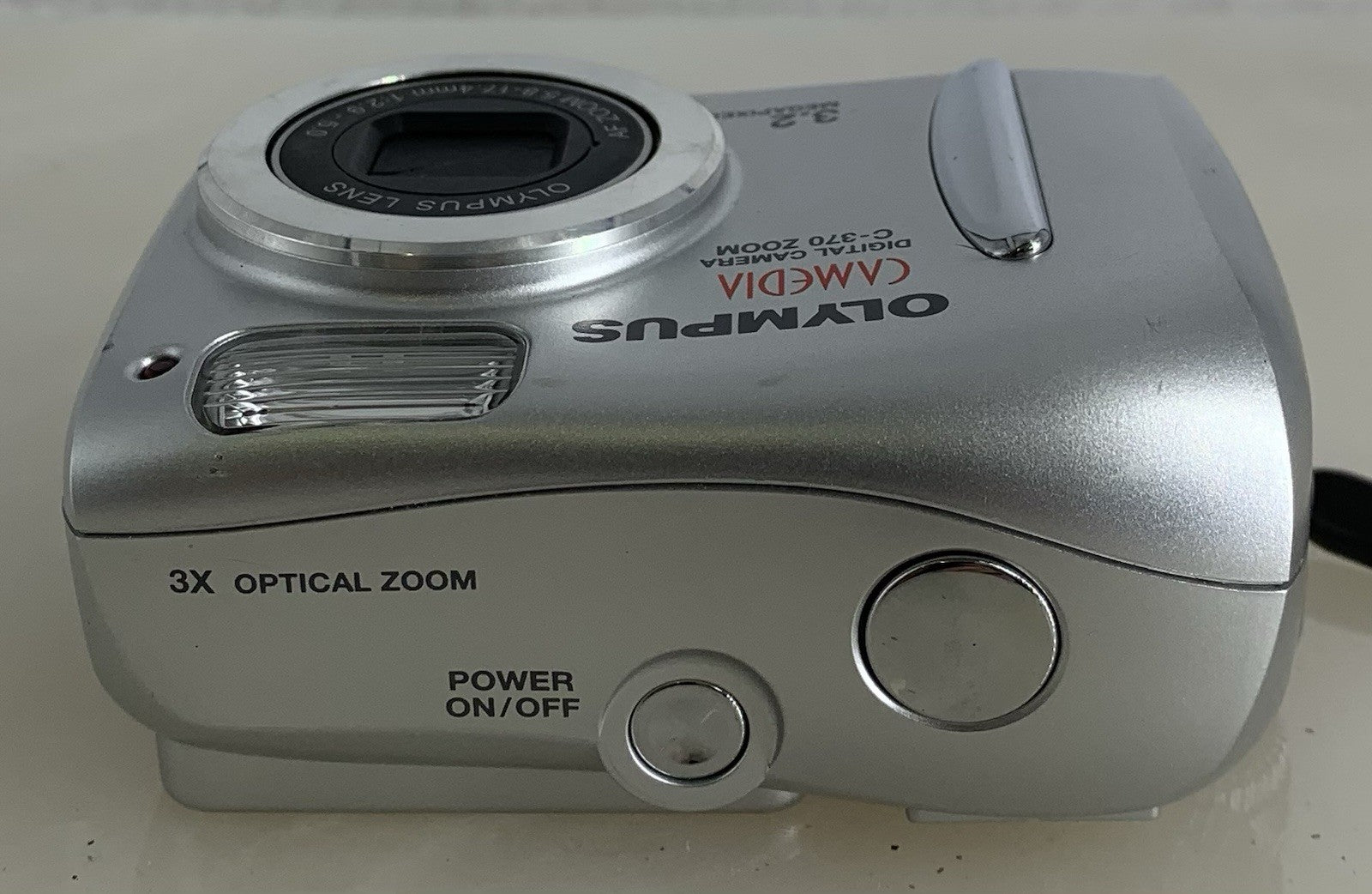 Olympus Camedia C-370 Zoom 3.2MP Digital Camera-Silver-Case-Tested#1256