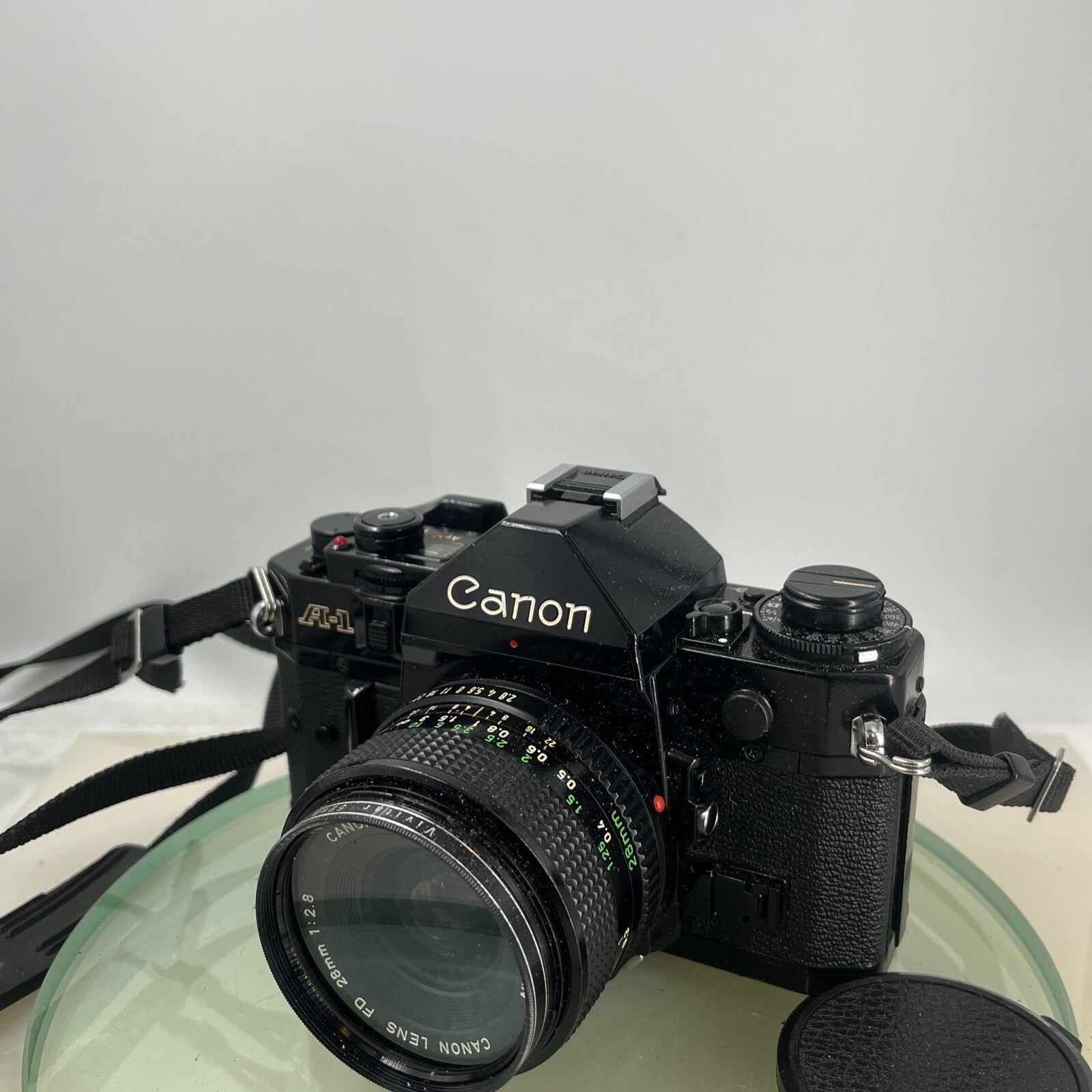 BEAUTIFUL Canon A-1 35mm SLR Camera Body+ FD 28mm f/2.8 Olympic FULLY WORKING3722