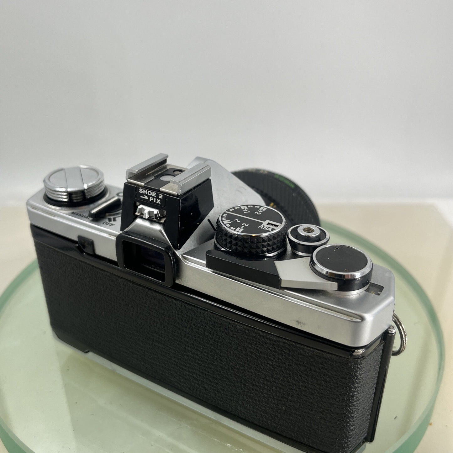 Olympus OM-2 35mm SLR camera body & Hotshoe 2 50mm 1:3.5 Silver Nose TESTED #8858