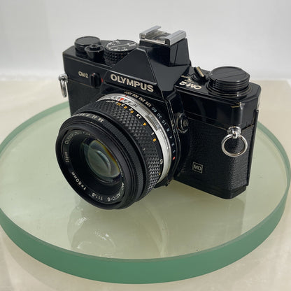 Olympus OM-2 MD BLACK  35mm SLR camera body & Hotshoe 2 50mm 1:1.8 TESTED #7642