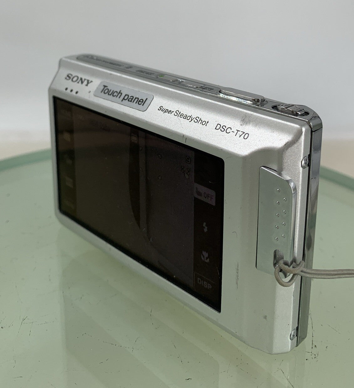 SONY DSC-T70 8.1 MP CyberShot Digital Camera SILVER+CHARGER+WIRE TESTED - 7616