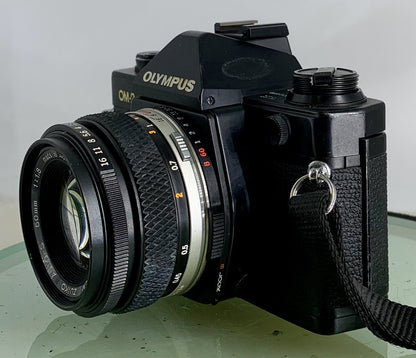 Olympus OM-2 Spot / Program SLR Camera + Olympus Zuiko  50mm f1.8 TESTED  #3136