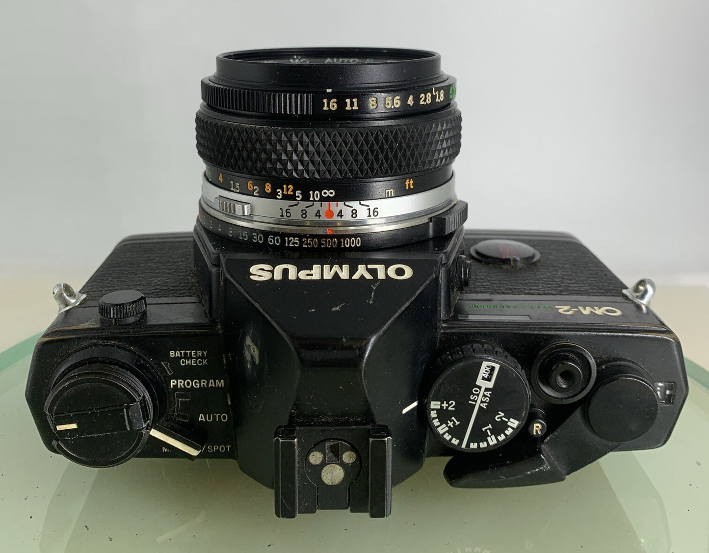 Olympus OM-2 Spot / Program SLR Camera + Olympus Zuiko  50mm f1.8 TESTED  #1958