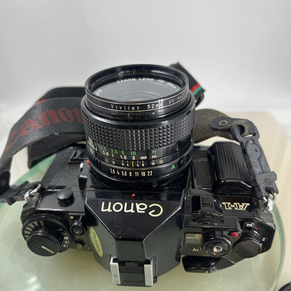 BEAUTIFUL Canon A-1 35mm SLR Camera Body+ FD 50mm f/2.8 FULLY WORKING #7585