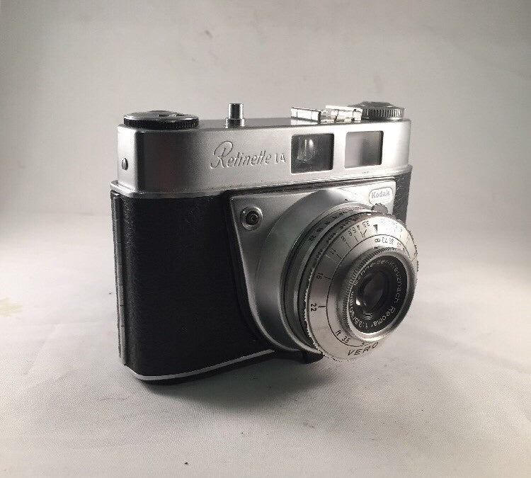 #683Kodak Retinette1A 35mm Film Camera with schneider-kreuznach reomar 50mm f3.50