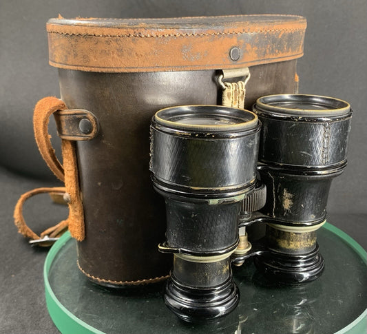 Antique Walker & Son WW1 Service Binocular + Case {Collectable Item}#1440