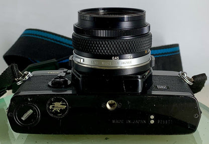 Olympus OM-2n Black - 35mm SLR Film Camera + 50mm f/1.8 Lens+BOX+CASE-Tested 228