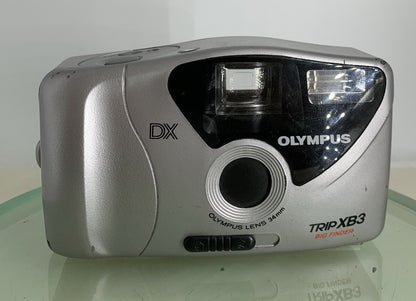 Olympus Trip XB3 Big Finder 35mm Film Point and Shoot Camera SILVER TESTED - 6021