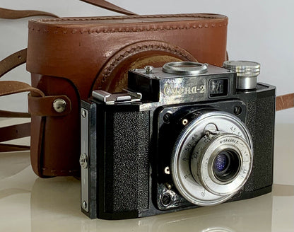 Rare Vintage Cmena-2 LOMO 35mm Film Camera + Black + Case + Tested - 5510