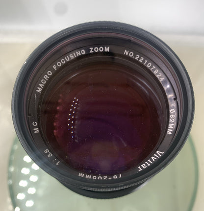 Vivitar 75-205mm Macro Focusing Zoom Lens BLACK PERFECTLY WORKING TESTED - 5371