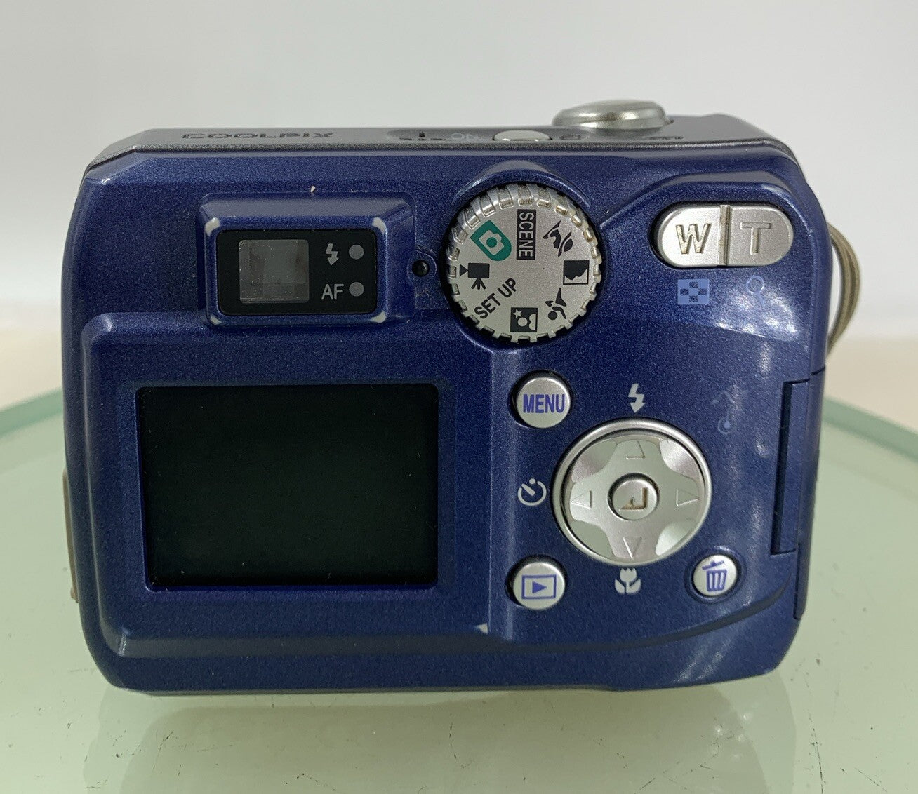 Nikon Coolpix 3200 DIGITAL CAMERA BLUE WITH COVER +WIRE NO CARD TESTED - 7645